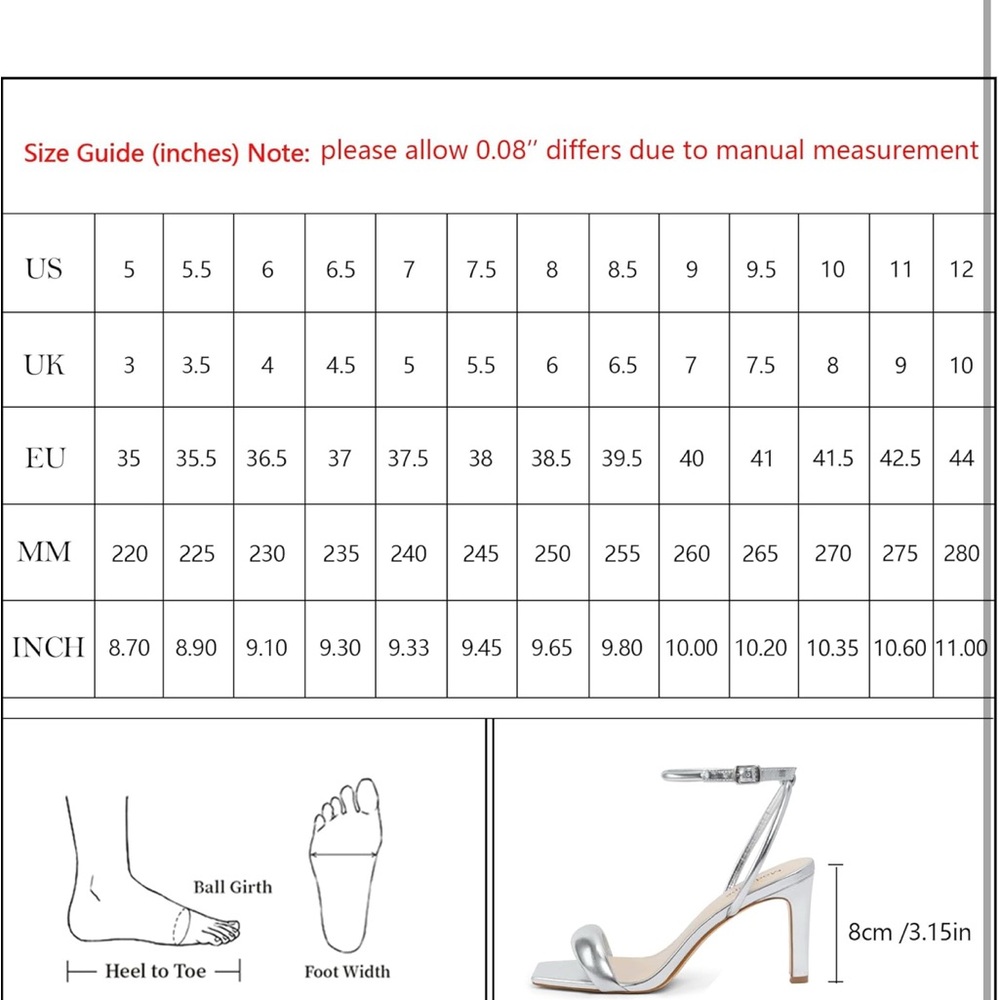 Woman’s Shiny Silver Strappy Heels NEW - Picture 7 of 7